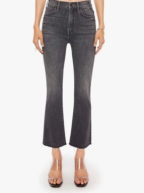MOTHER Women's Charcoal Grey Flare Jeans